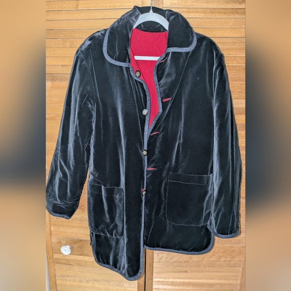 💥 Vtg.Talbots Women's Red Quilted Reversible Jacket - Picture 3 of 7
